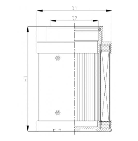 C215G06V hydraulic filter element (coreless)